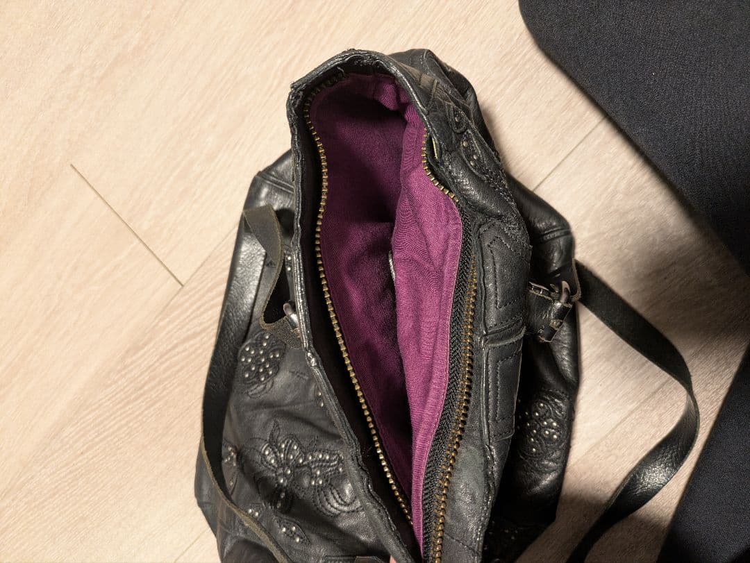DIESEL/ディーゼル レザー　スタッズ トートバッグ