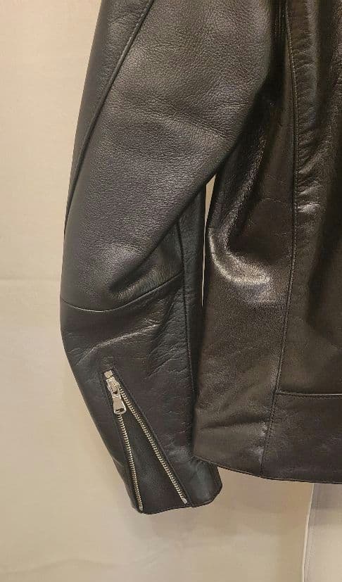【グリーンレーベル】ダブルライダースジャケット牛革 黒 M ユナイテッドアローズ