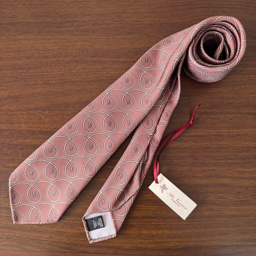 【新品】Atto Vannucci セッテピエゲ シルク ネクタイ