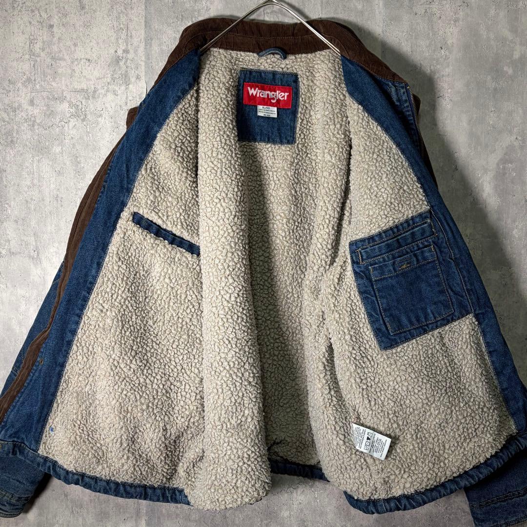 Wrangler デニム ジャケット 襟コーデュロイ 裏ボア