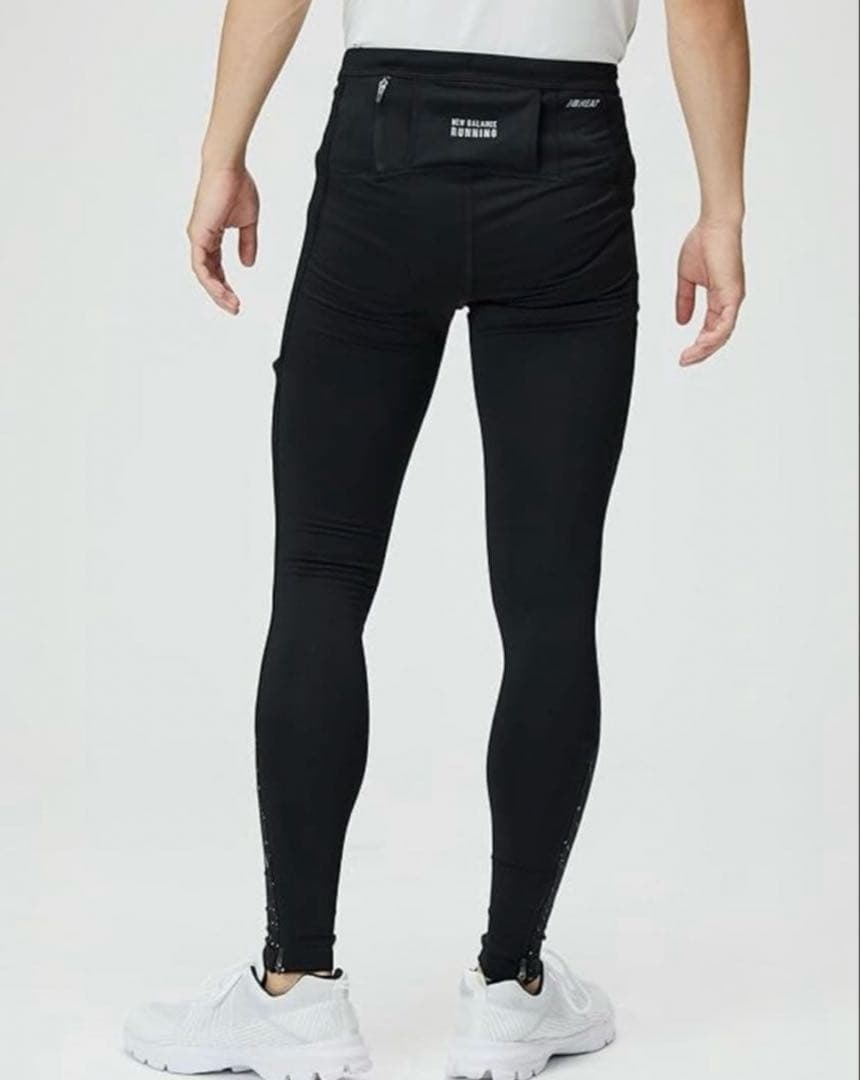 週末限定値下げ <新品>New Balance ブラックタイツ 反射素材付き