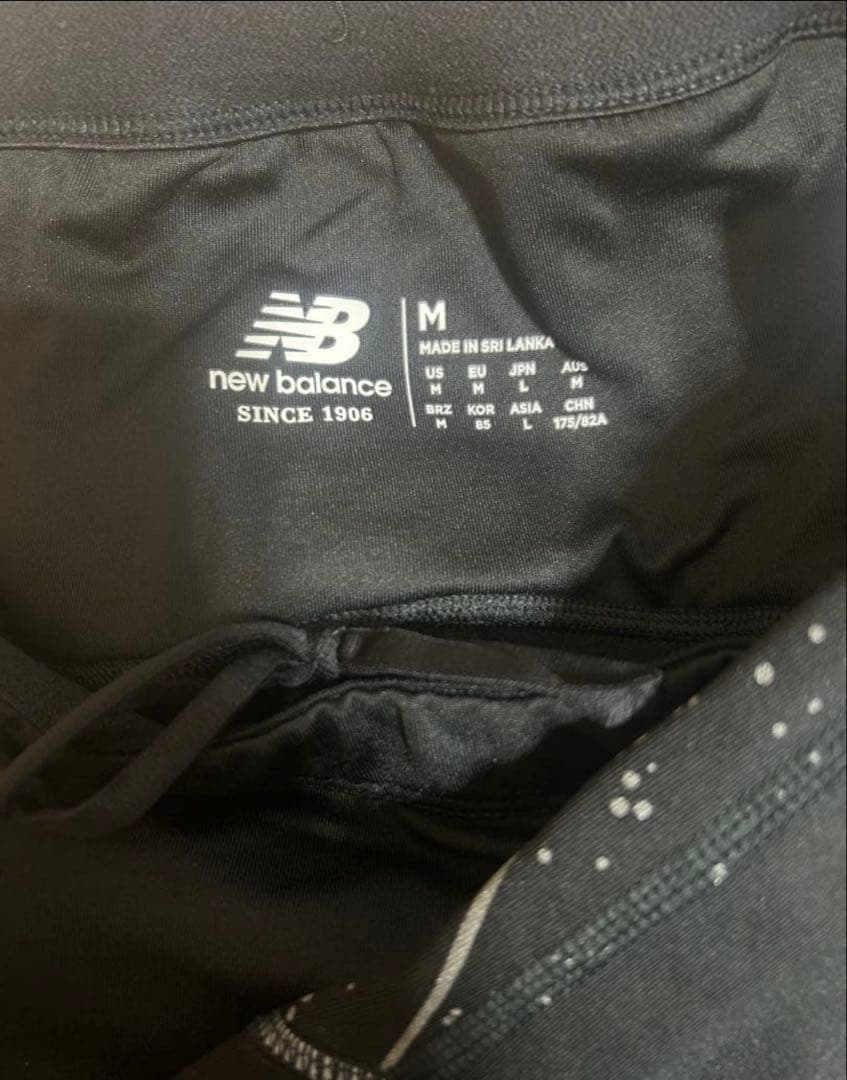 週末限定値下げ <新品>New Balance ブラックタイツ 反射素材付き