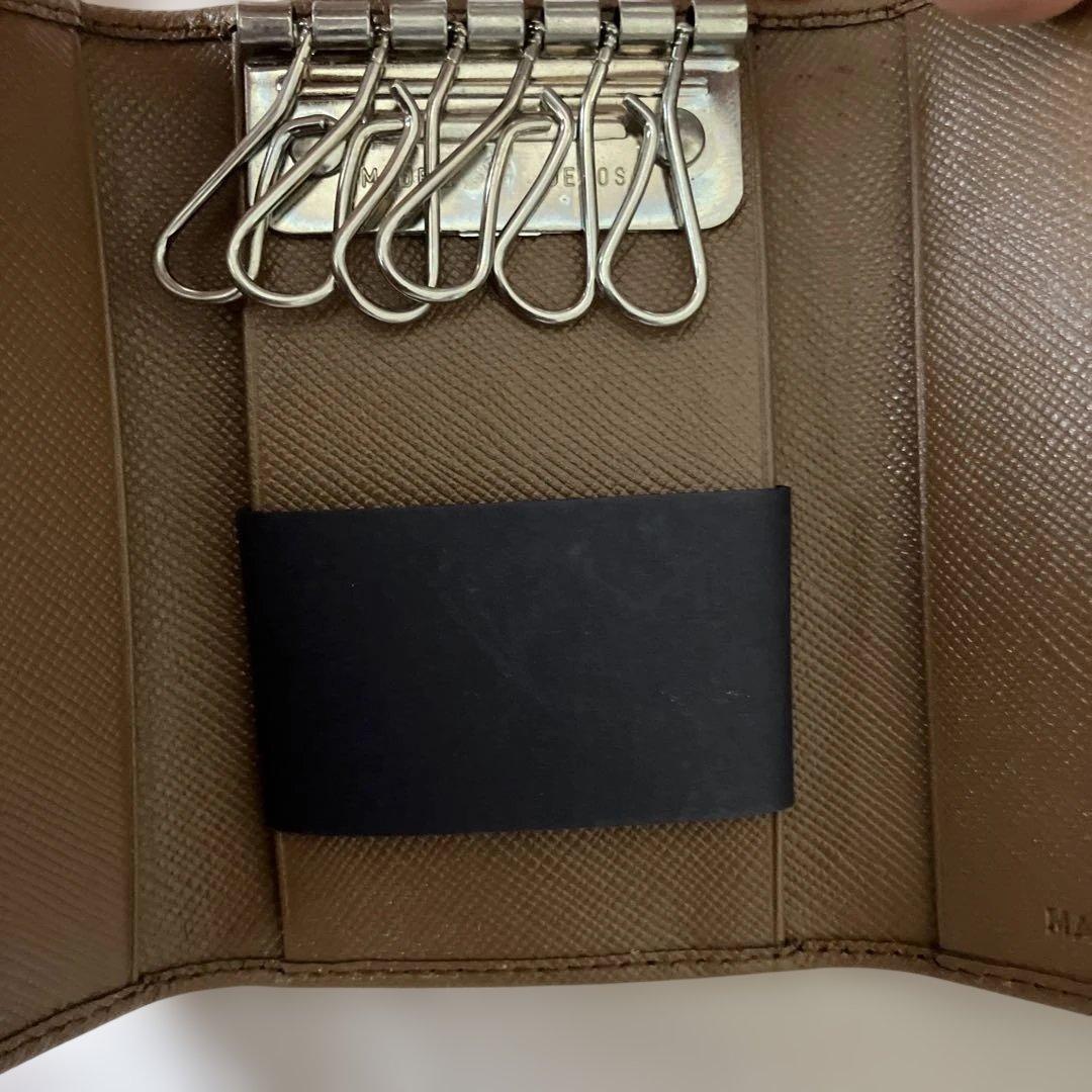 PRADA ブラウン レザー キーケース