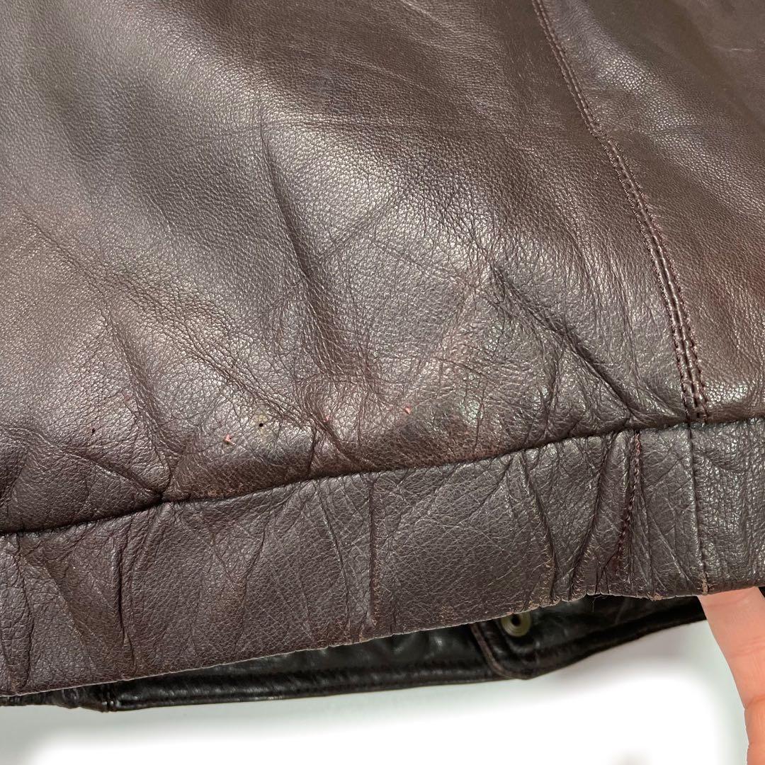 80’s Eddie Bauer 黒タグ レザーダウンベスト グースダウン