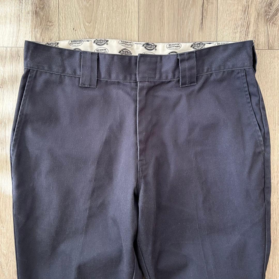 BEDWIN DICKIES クロップドワークパンツ 9L ネイビー 4