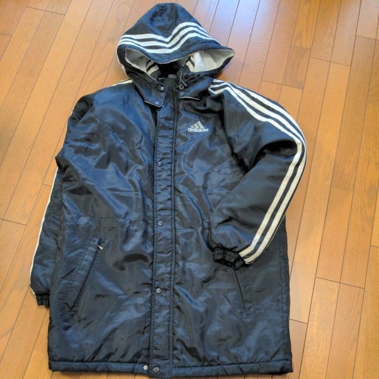 ビンテージ【美品】【80s】【万国旗】adidas ベンチコート ロング