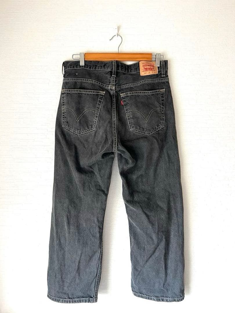 リーバイス569 W32 ブラックデニム パンツ 黒 ボトム 00s