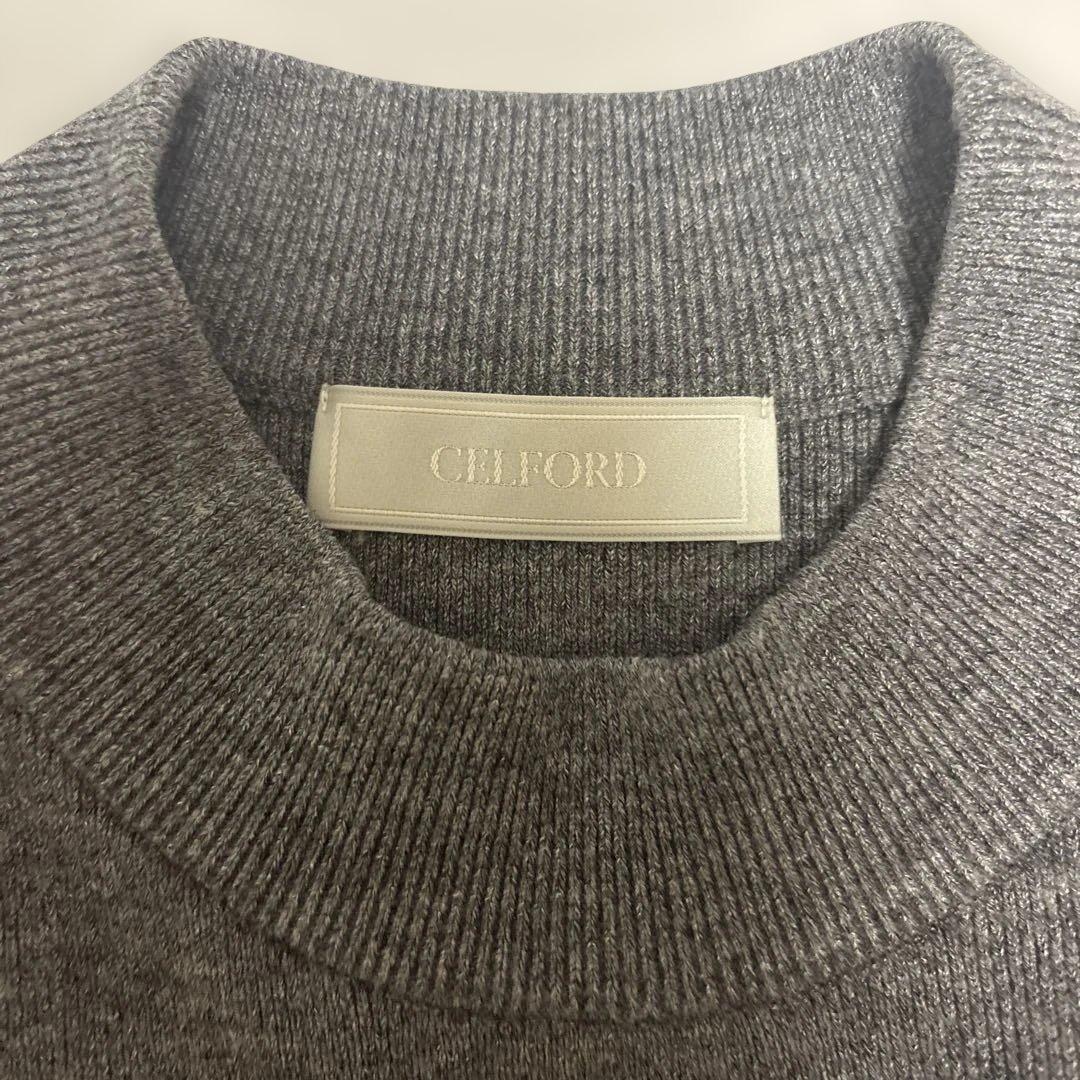 CELFORDラッフルデザインドッキングニットワンピ