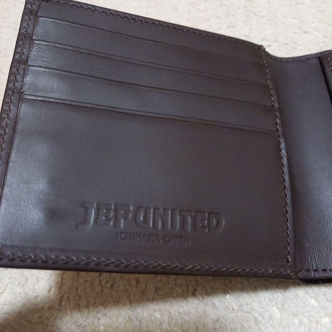 【最大30%割】ジェフ市原・千葉 本革製二つ折り財布 ダークブラウン