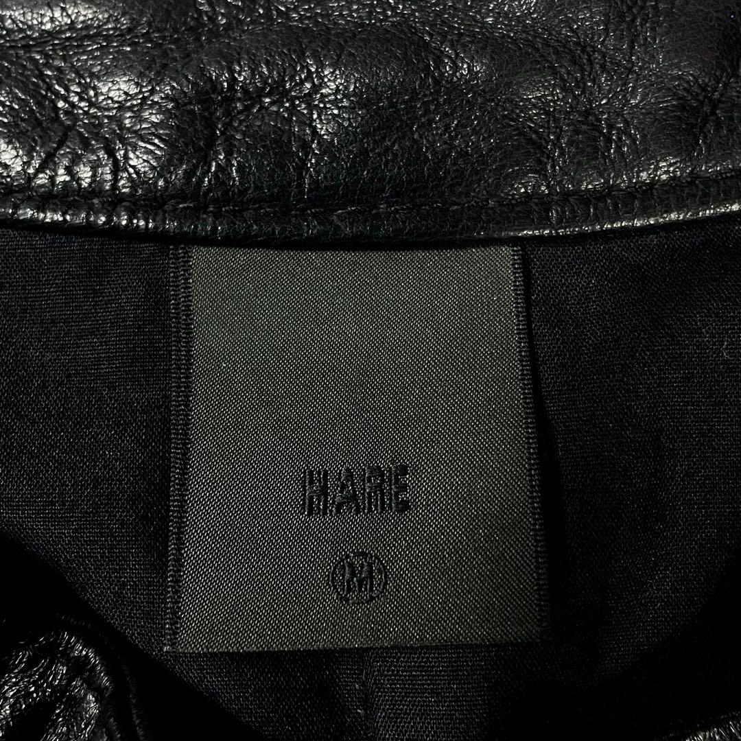 HARE 羊革 シングル ライダース ラム レザージャケット 黒 M 本革