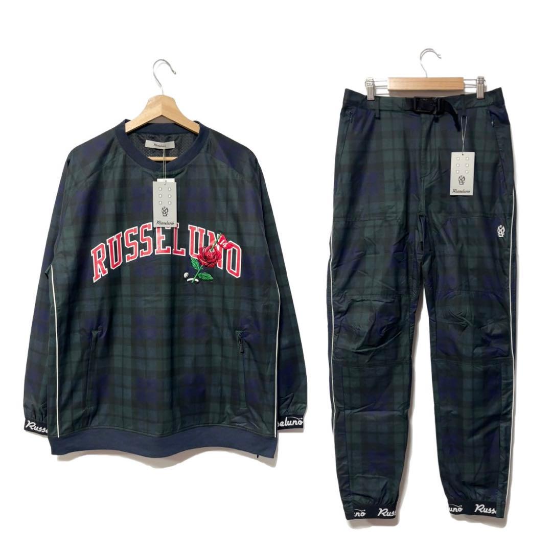 新品 ラッセルノ ゴルフ フラグローズ ロゴ プルオーバー セットアップ XL