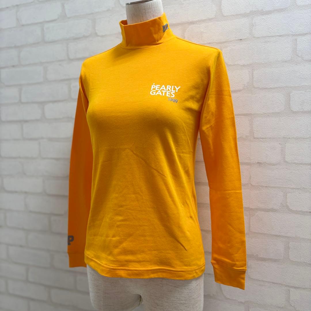 ★美品★ PEARLY GATES ゴルフウェア モックネックシャツ オレンジ