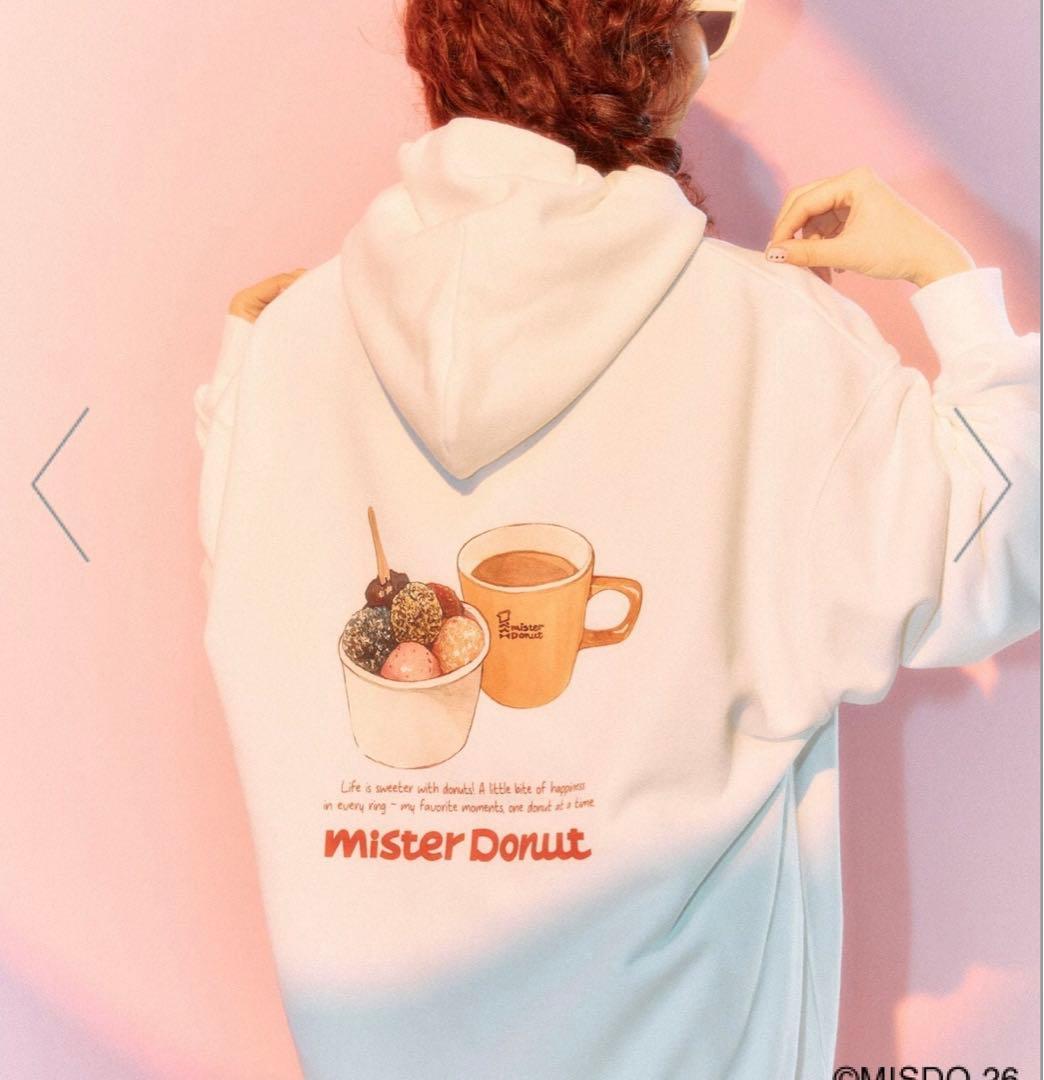 LEPSIM 【Mister Donut】イラストパーカー　 フード付き
