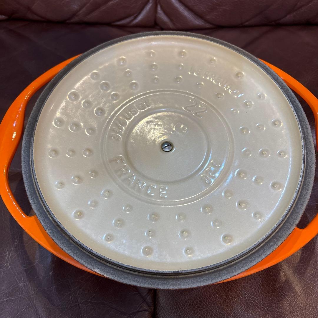 Le Creuset オレンジ 両手鍋 22cm