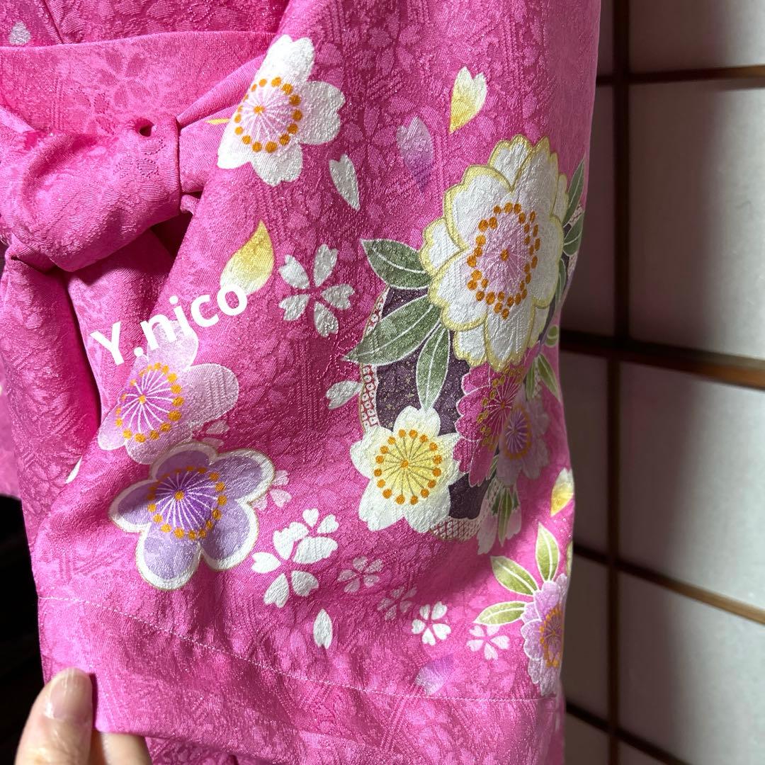 LL 大きめサイズ 正絹豪華振袖 シンプルゆったりワンピース