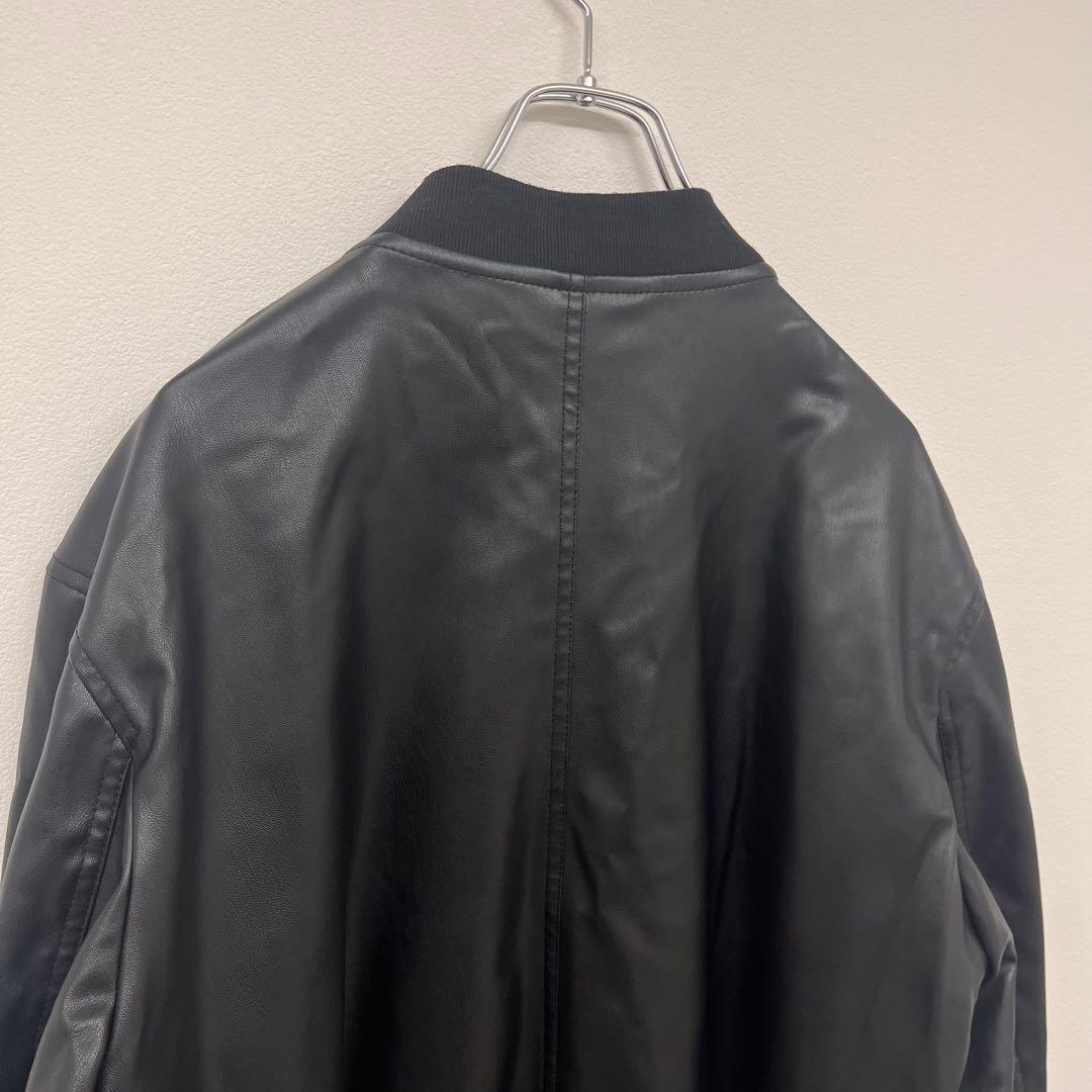 美品 ZARA フェイクレザージャケット L ボンバー