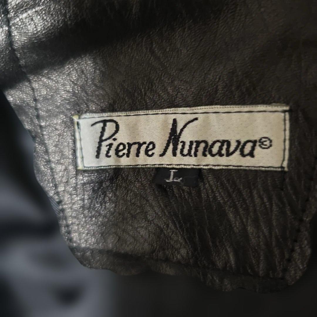 Pierre Nunava ラムレザー ジャケット Lサイズ ブラック 本革