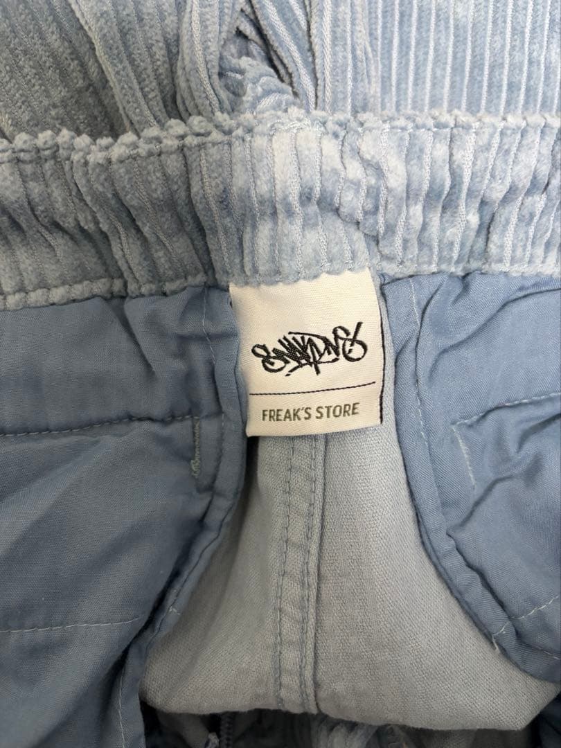 スニ垢男子 FREAK'S STORE コーデュロイカーゴパンツ　サックスブルー