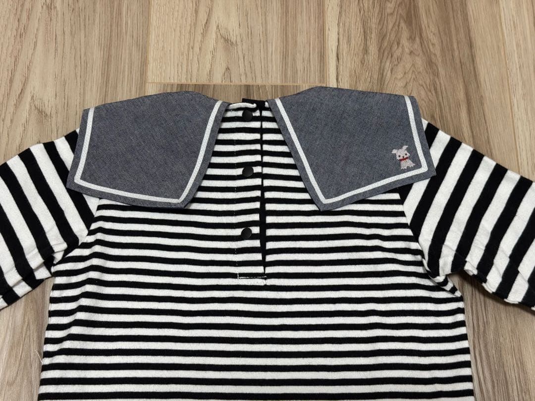 familiar セーラー襟　テリア　長袖Tシャツ 90cm