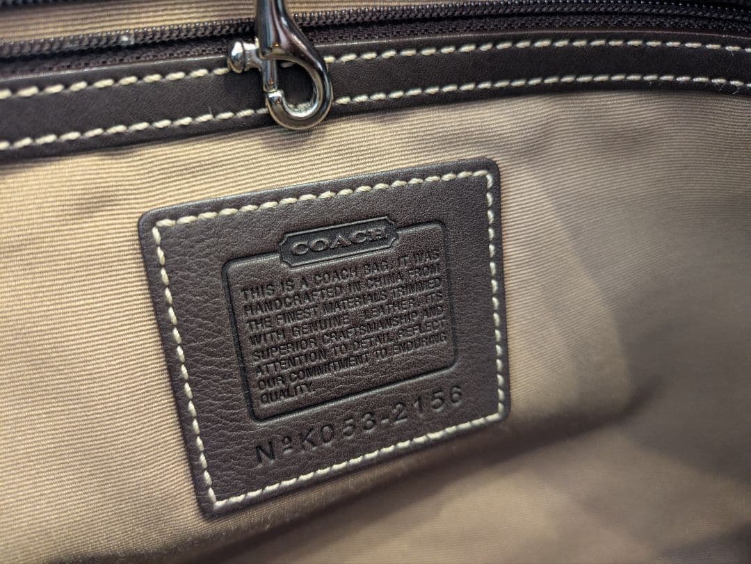 COACH ロゴデザイン ハンドバッグ ブラウン