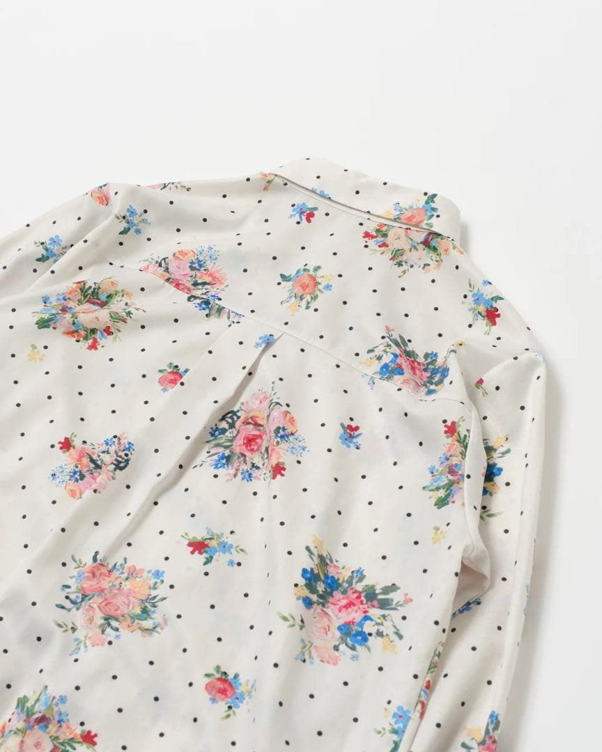 Poppy Dot Flower Shirt ポピー 花柄 フラワー トップス