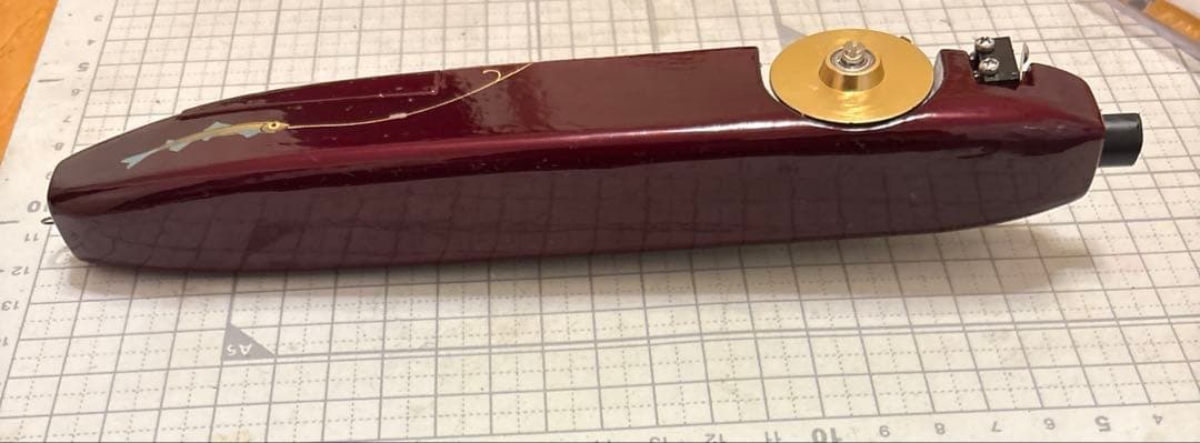 Ｋ-ＺＡＮ ワカサギ電動リール　漆塗り　金蒔絵　穂先付き