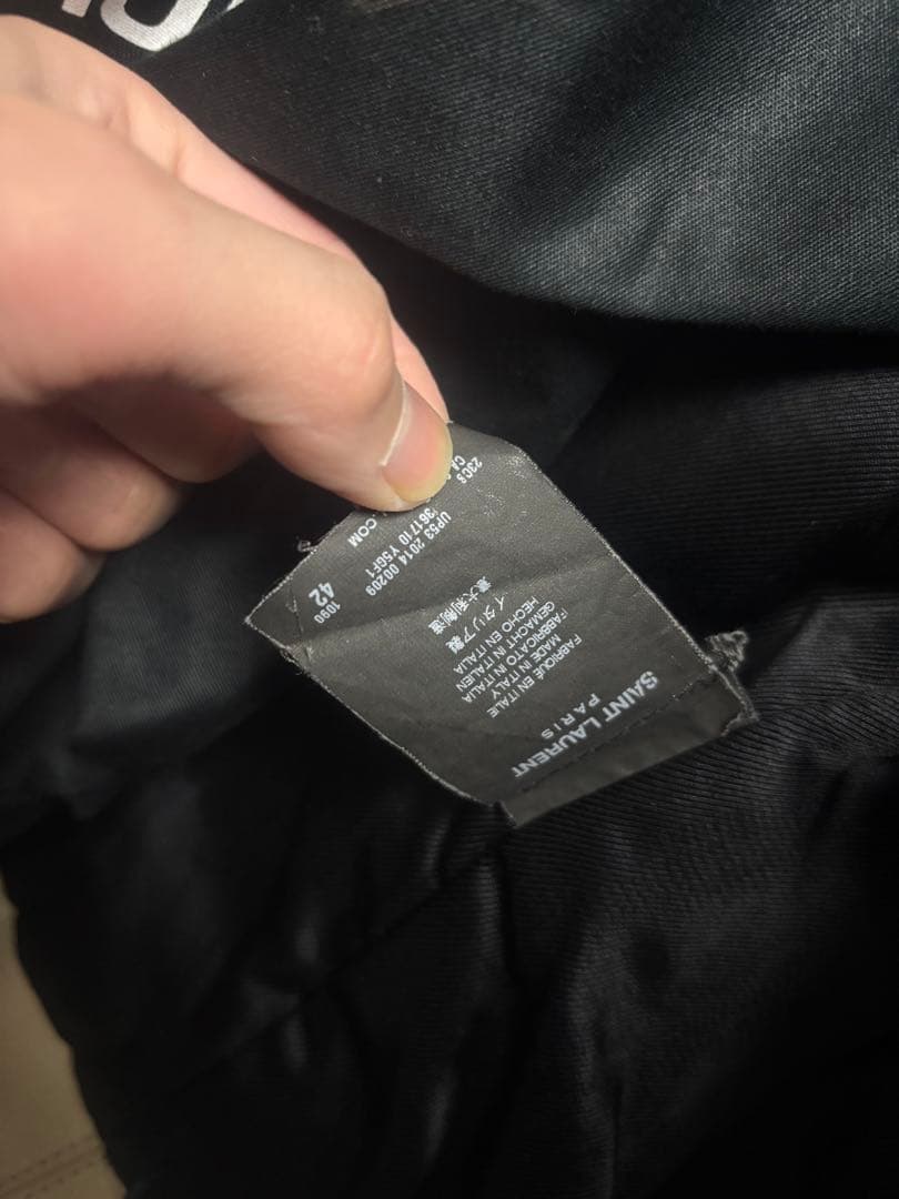 24時間限定SAINT LAURENT 14awエディ期バイカラーライダース42