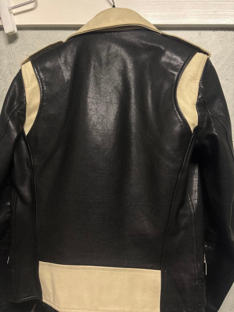 24時間限定SAINT LAURENT 14awエディ期バイカラーライダース42