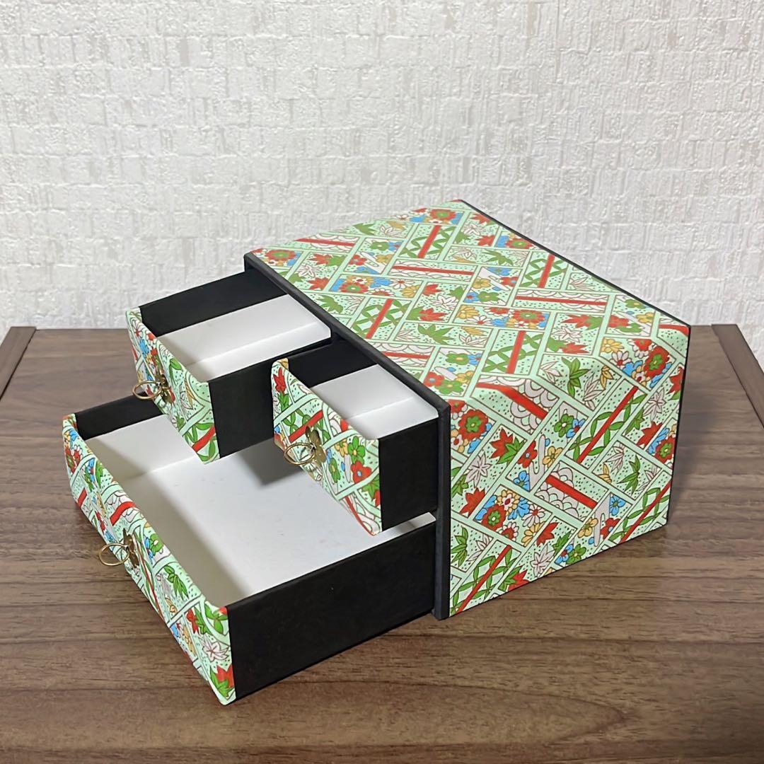 【京都】和紙 フリーボックス トレー 和柄 9点セット 美品 和小物 和雑貨