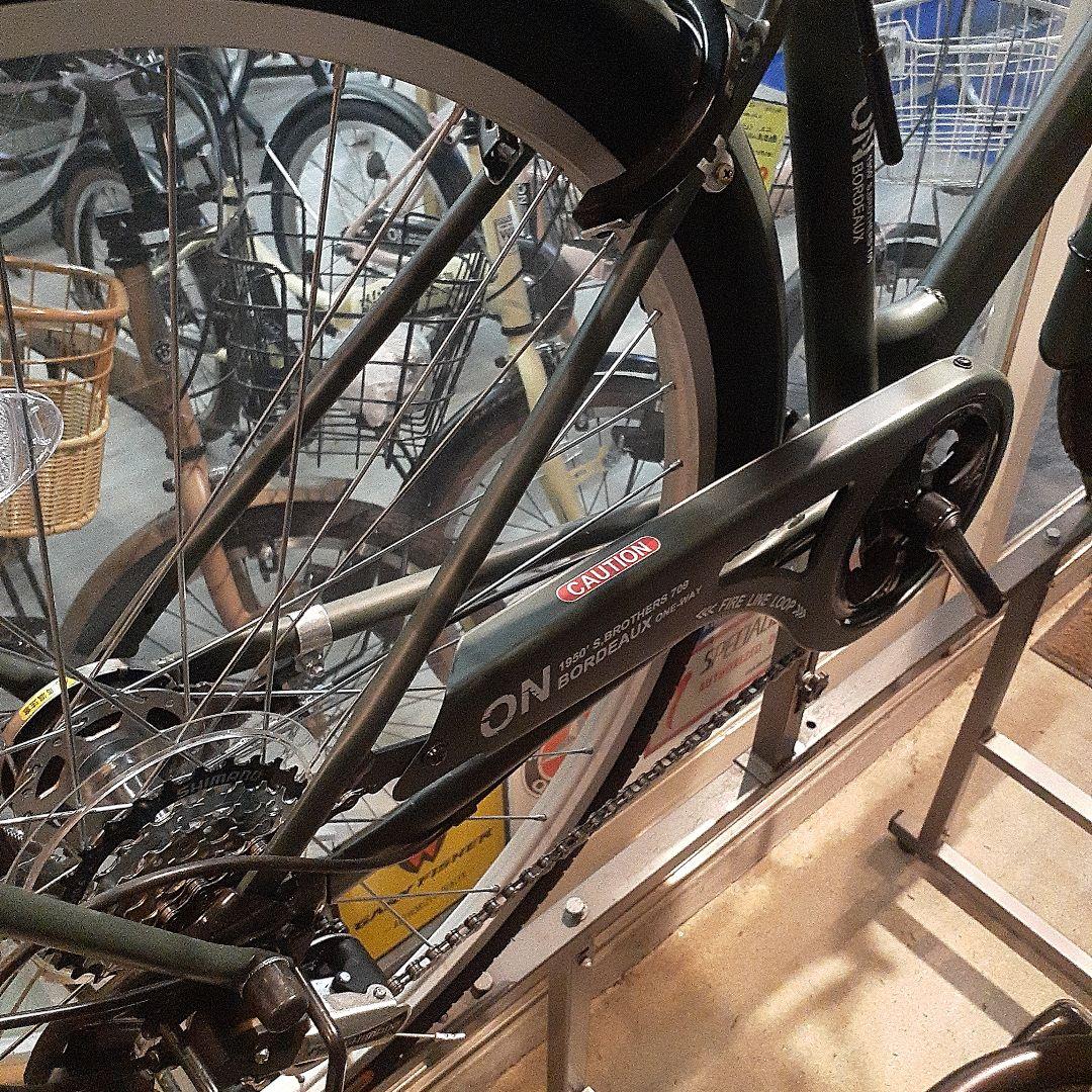 通学ファッション自転車 メルカリ価格 オートライト 6段変速　送料無料 値下
