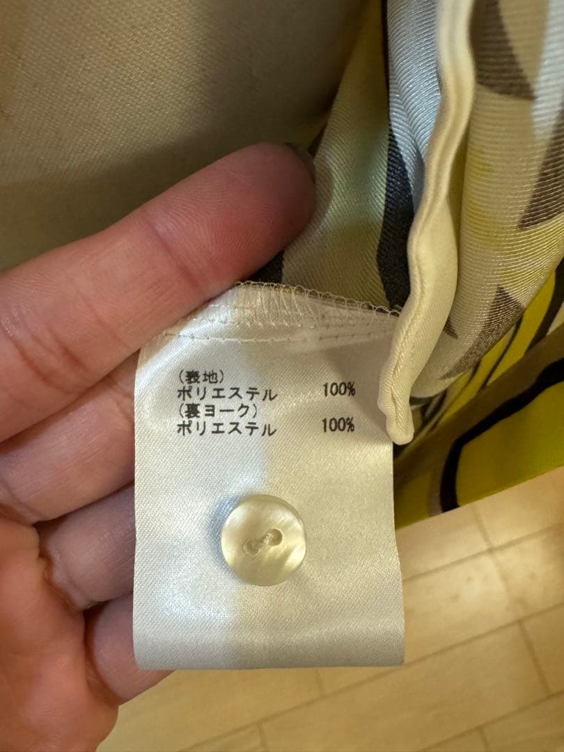GRACE CONTINENTAL スカーフ柄シャツワンピ ノースリーブ 38