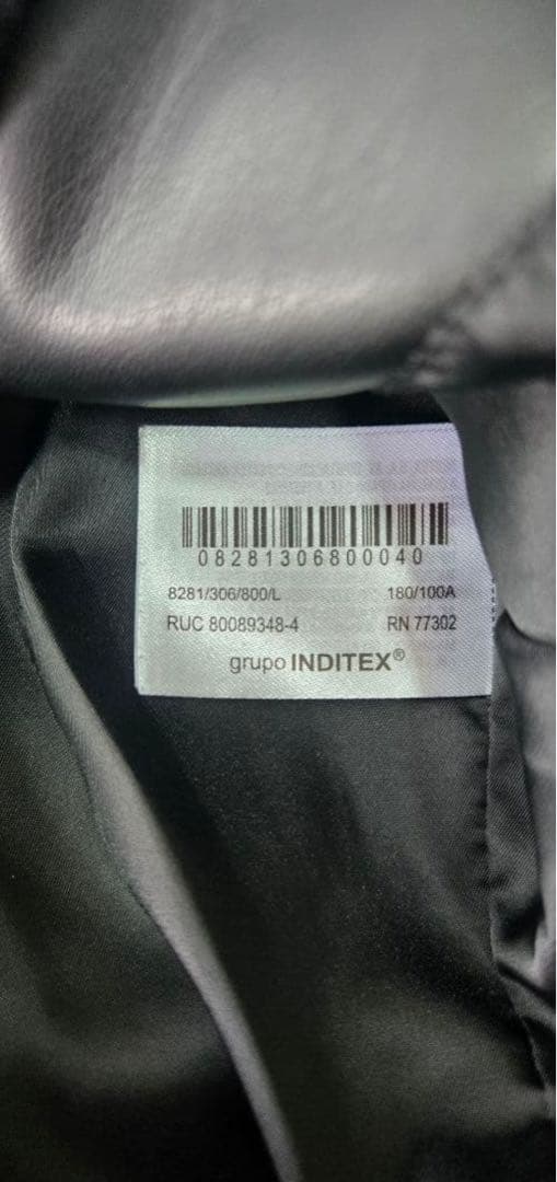 ZARA ブラックレザージャケット MEX 42