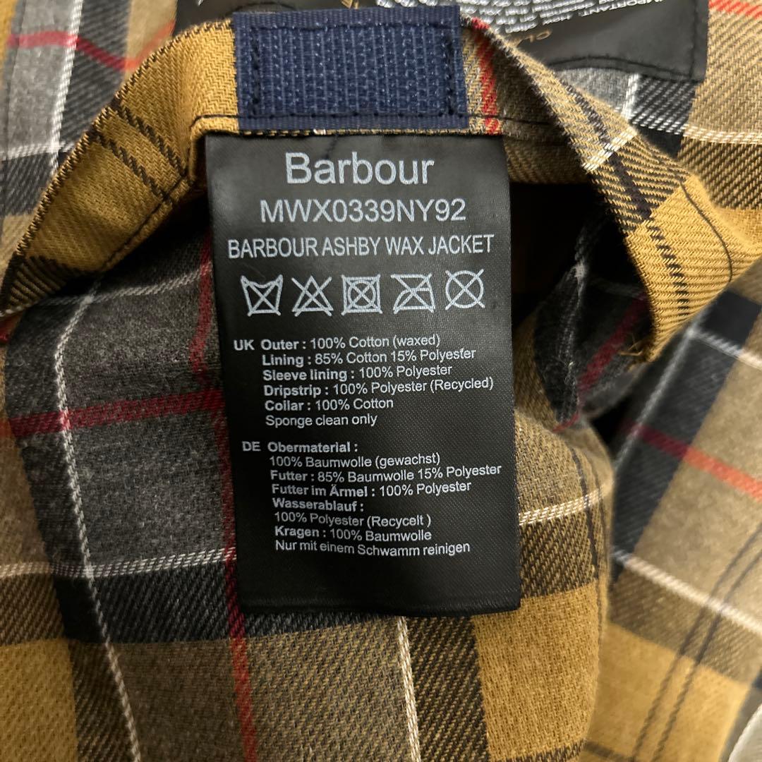 試着のみ　Barbour ASHBY WAX JACKET ネイビーM 超美品