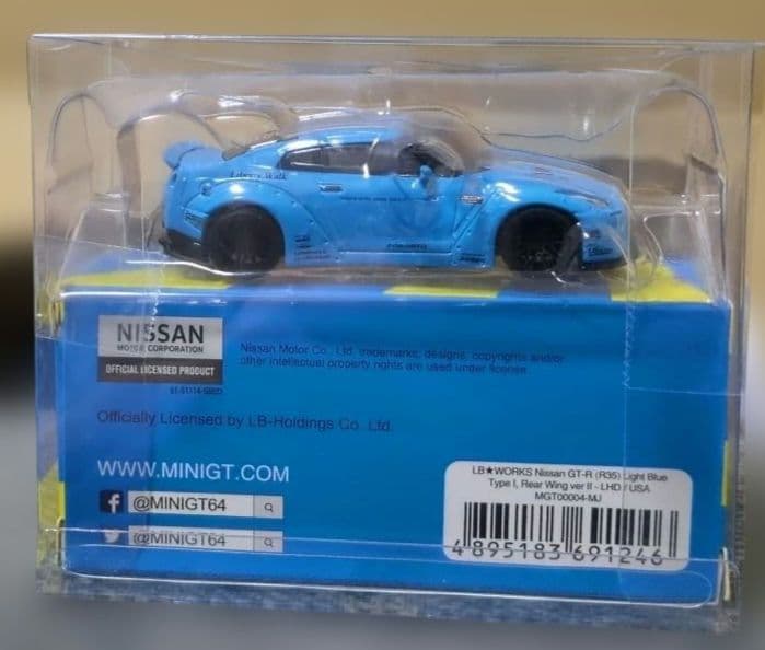 4月6日出品終了MINI GT LB★WORKS GT-R Light Blue