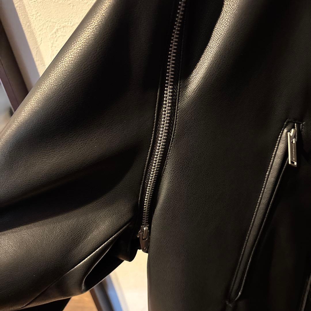 GU×UNDERCOVER ダブルライダースジャケット 3XL ブラック