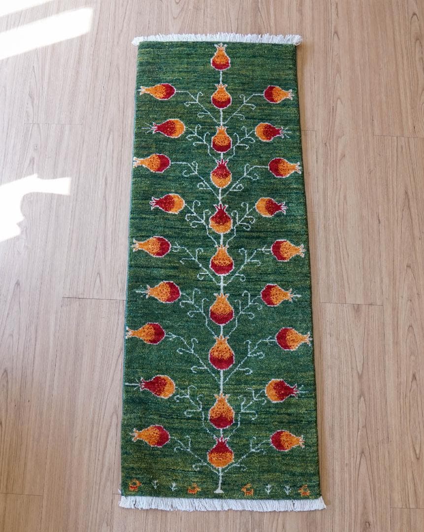 ペルシャ絨毯 カシュクリギャッベ リズバフトギャベ 117×43cm ランナー