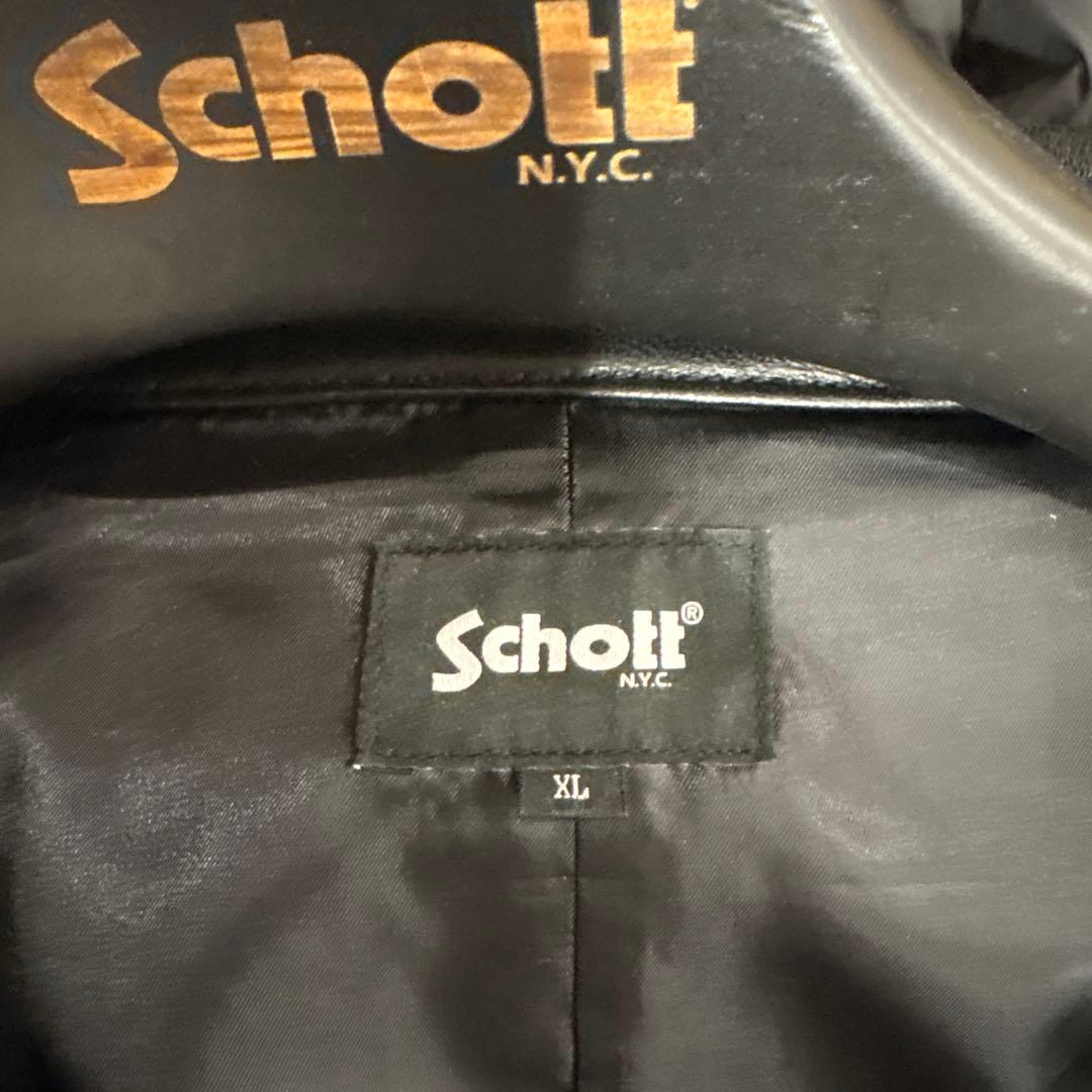 【毎日値下げ】Schott/ショット/ラムレザー レザージャケット ライダース