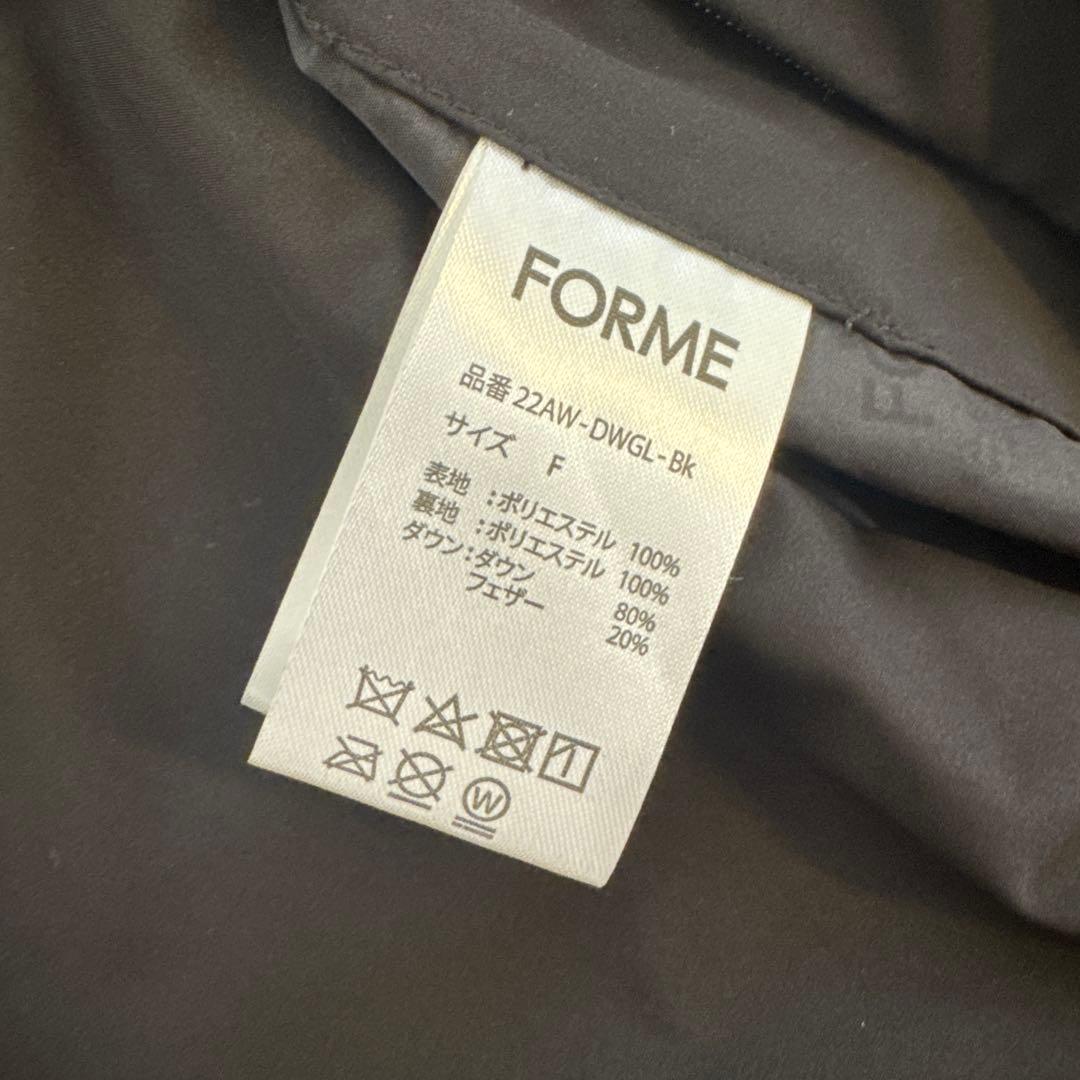 試着のみ未使用品⭐︎FORME ブラック ダウンベスト