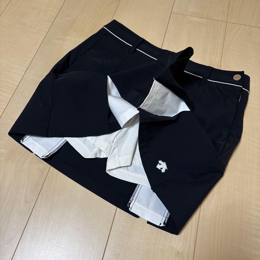 DESCENTE デサントゴルフ　モックネックシャツ　スカート L/ L黒　春夏