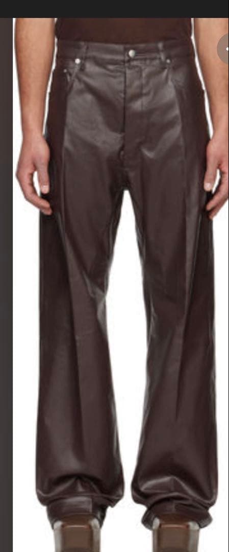rick owens geth jeans コーティング加工　ブラウン　30