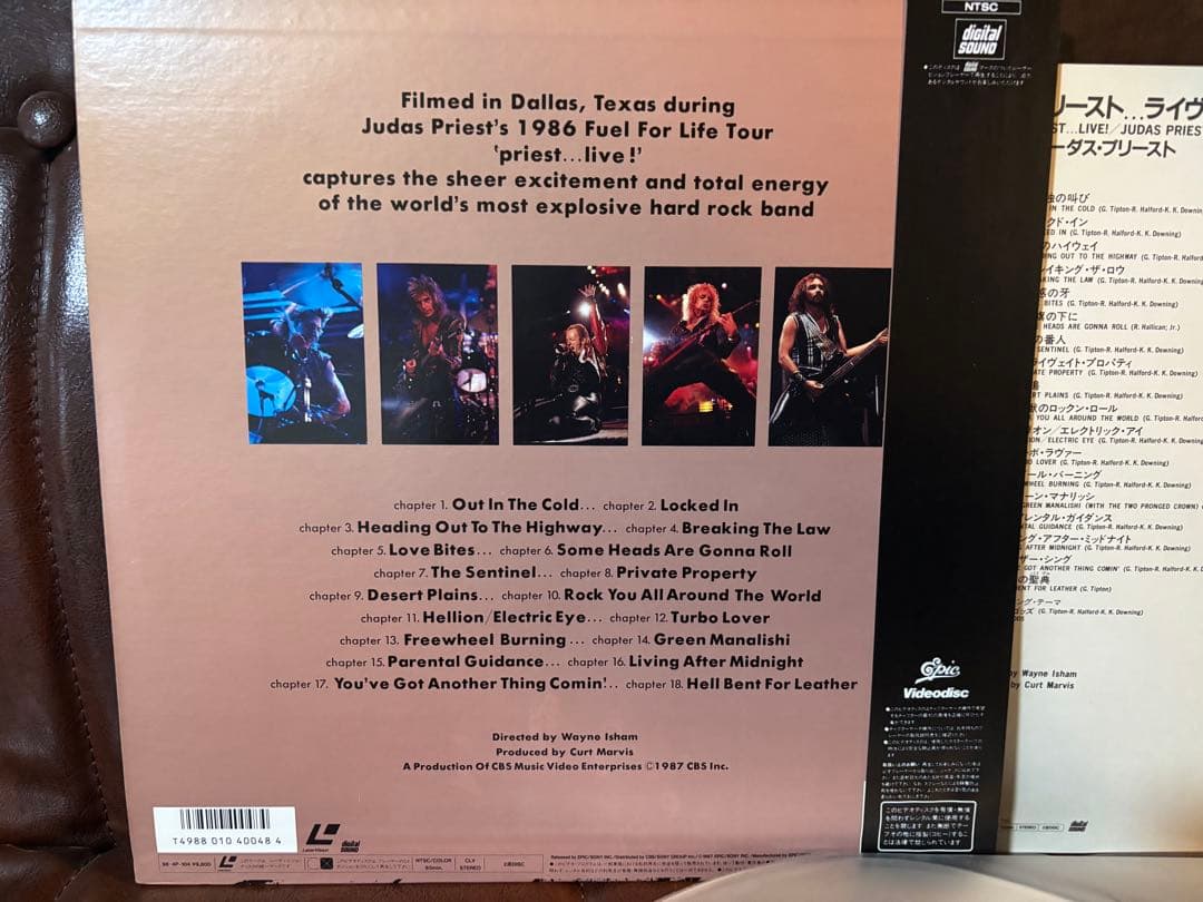 帯付新品並LD★JUDAS PRIEST・PRIEST..LIVE～JPN VG