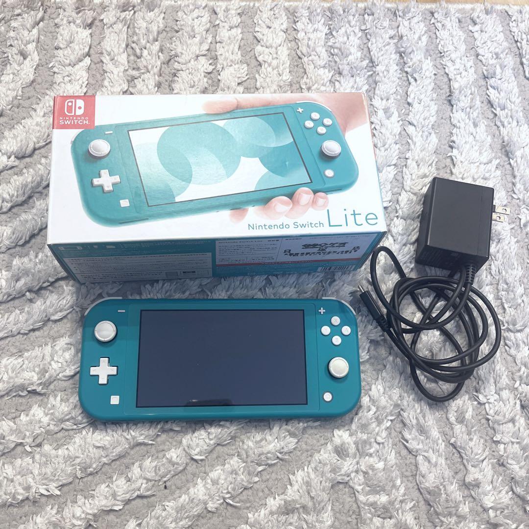 【美品】Nintendo Switch Lite 本体 ターコイズ 充電ケーブル