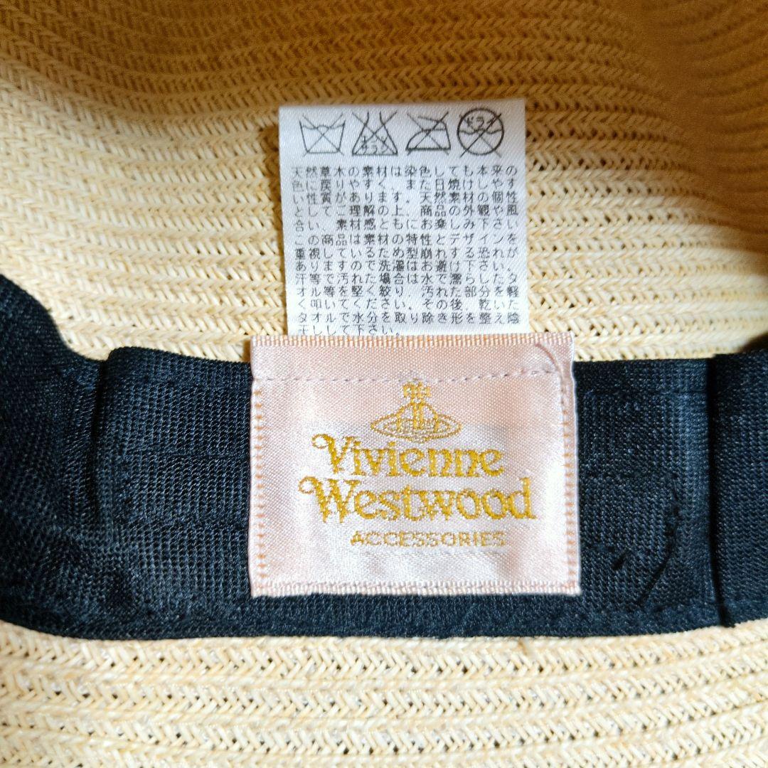 Vivienne Westwood ヴィヴィアン 麦わら帽子 オーブ リボン