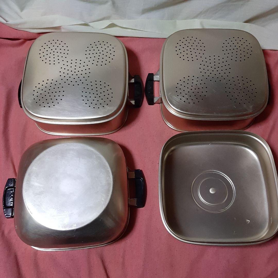 ツルマル印　三段式アルミ蒸し器　24㎝
