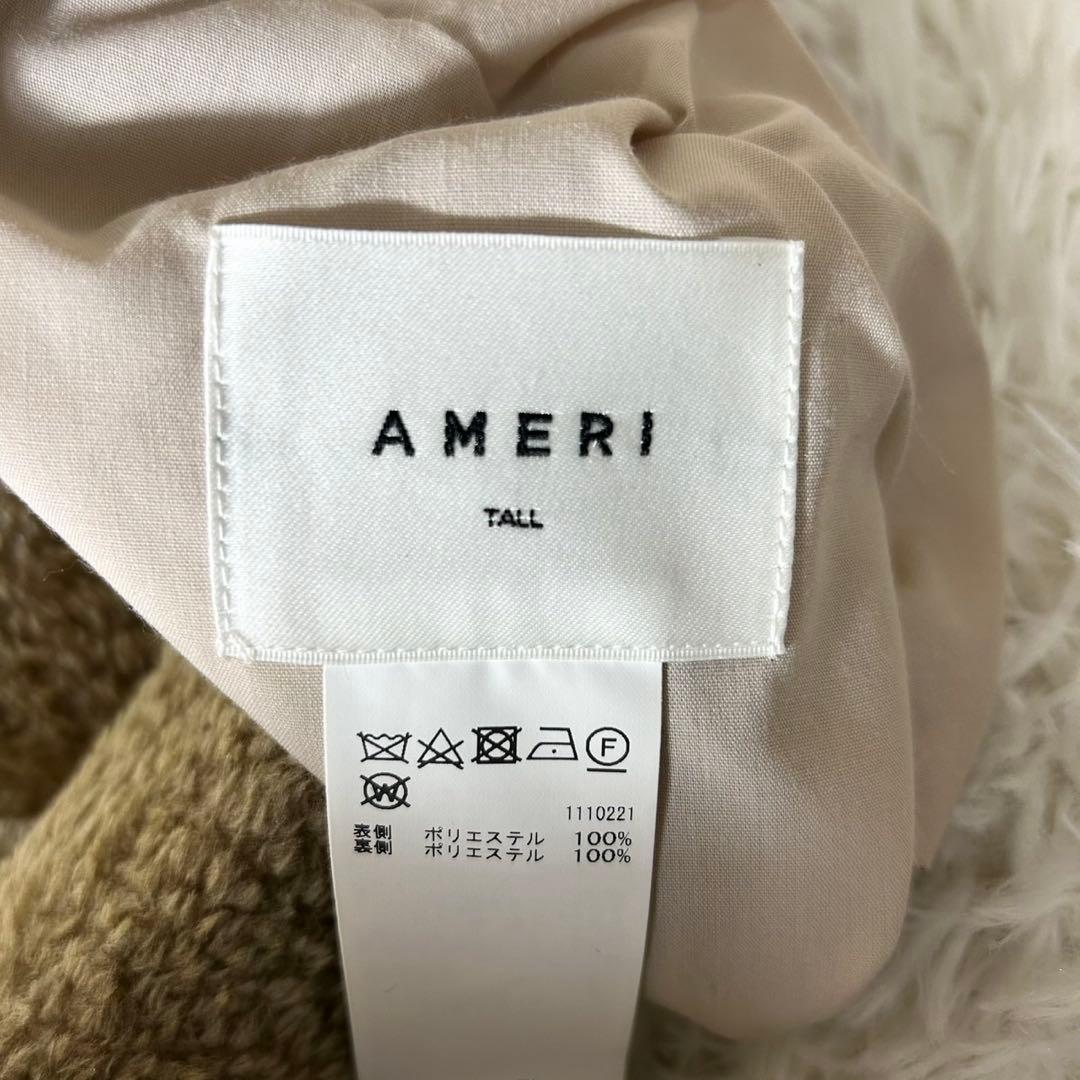 極美品✨Ameri FABRIC BLOCKING LONG BOA VEST
