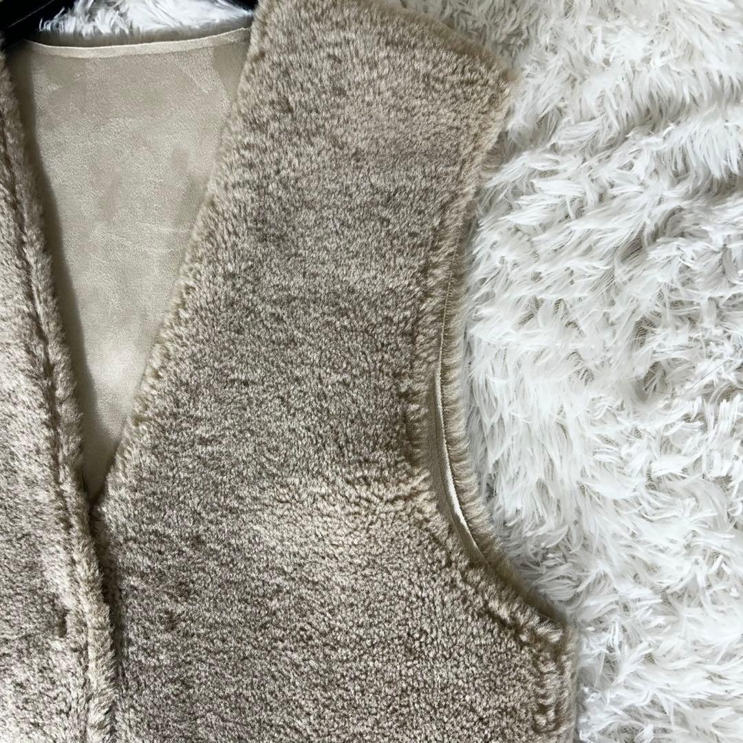 極美品✨Ameri FABRIC BLOCKING LONG BOA VEST