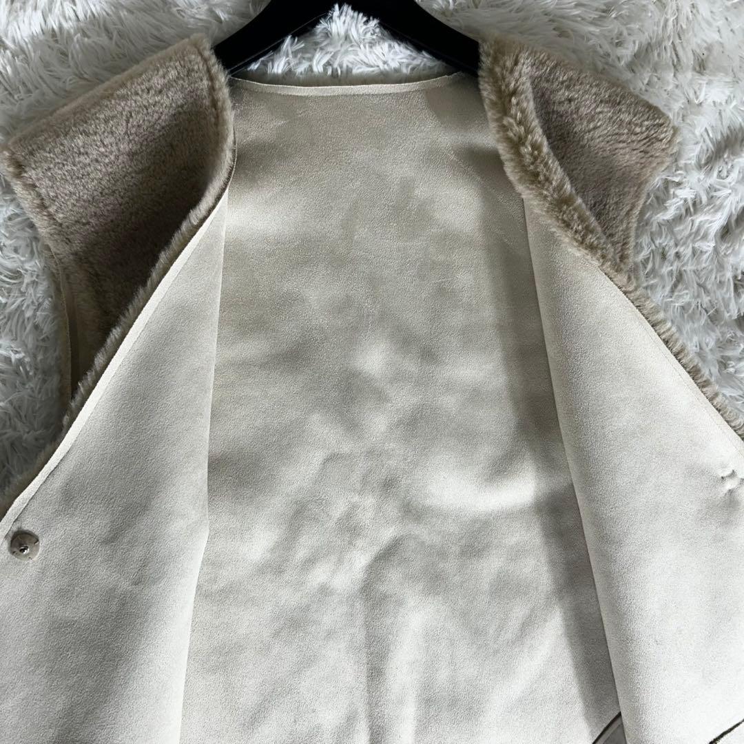 極美品✨Ameri FABRIC BLOCKING LONG BOA VEST