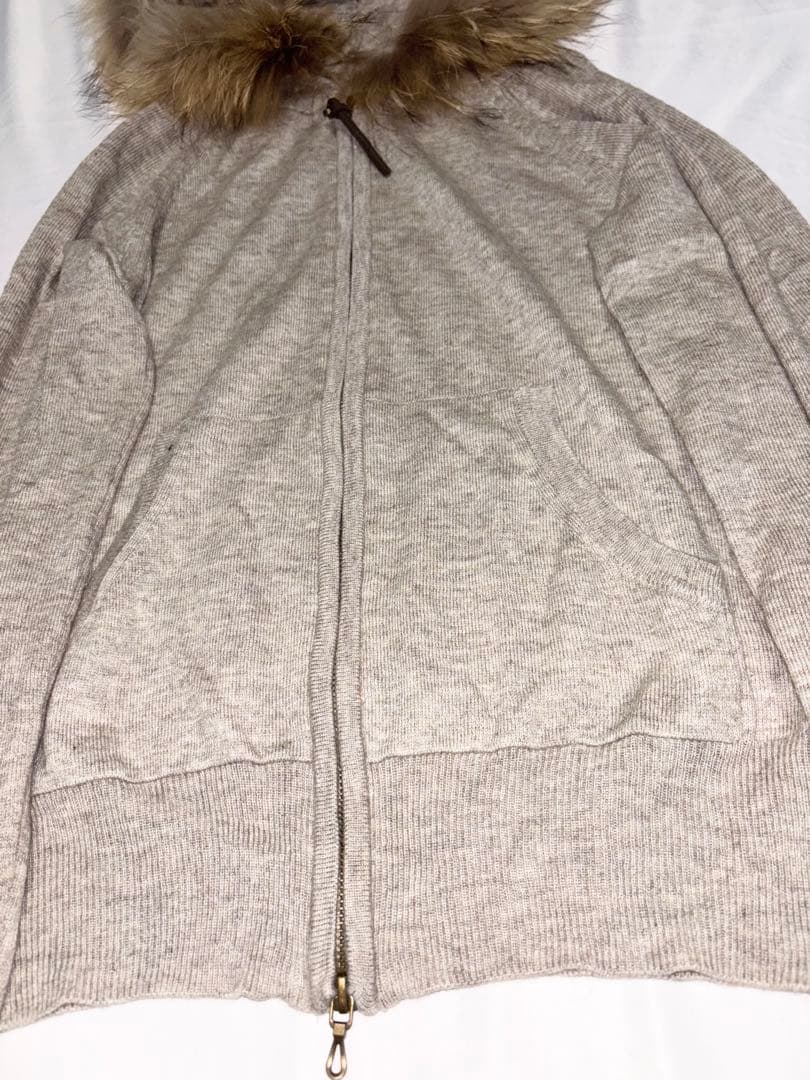トップス 2000s G.O.A rabbit fur zip hoodie