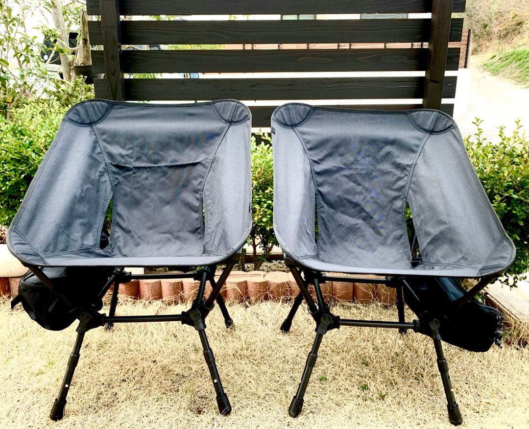 2脚セット　ハイ/ロー高さ切替可能2WAYアウトドアチェア　コンパクト収納