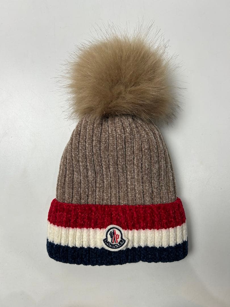 MONCLER ポンポン　リブ編み　ニット帽　サイズ2